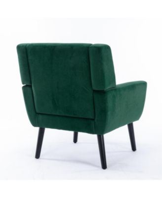Velvet Accent Chair with Black Legs