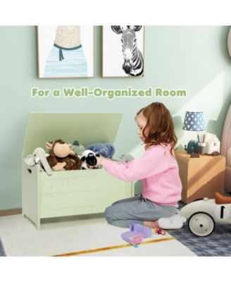 Kids Toy Box with Safety Hinge for Secure Storage and Easy Access to Toys