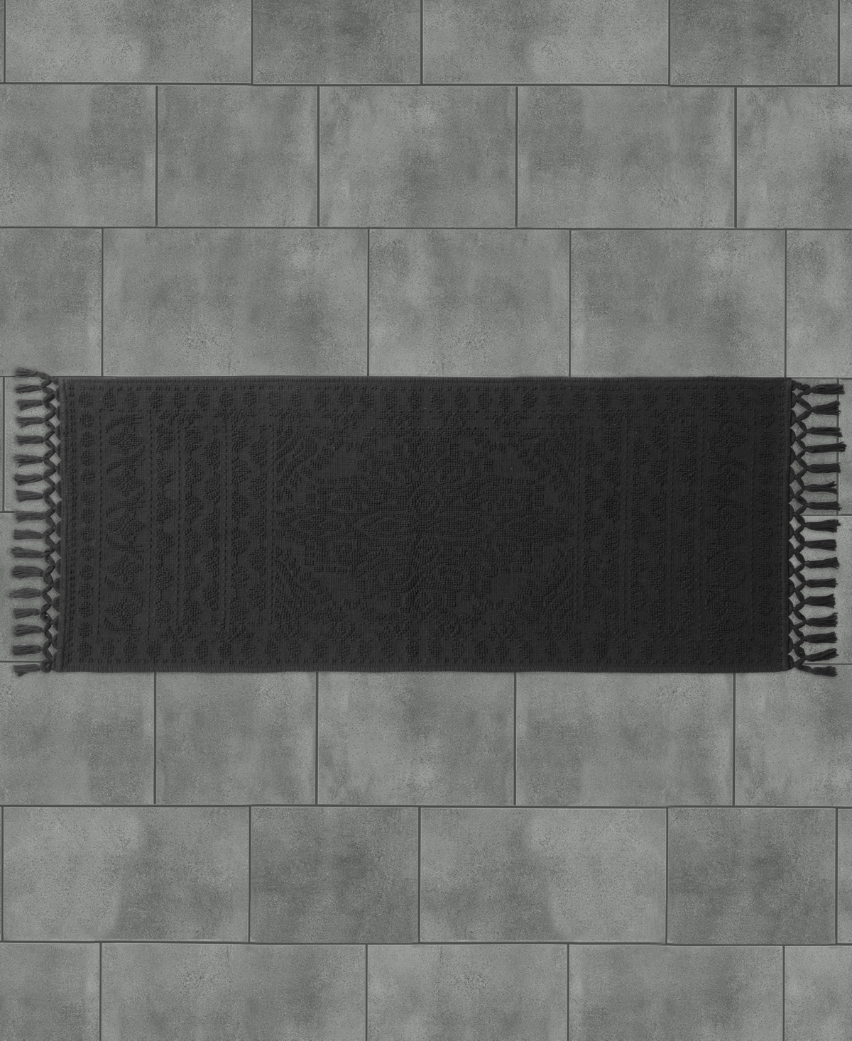 French Connection Nellore Fringe Cotton Bath Rug