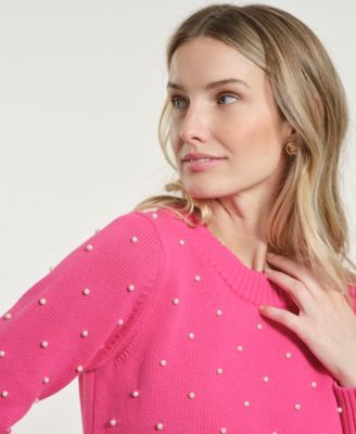 Women's Beaded Crewneck Sweater
