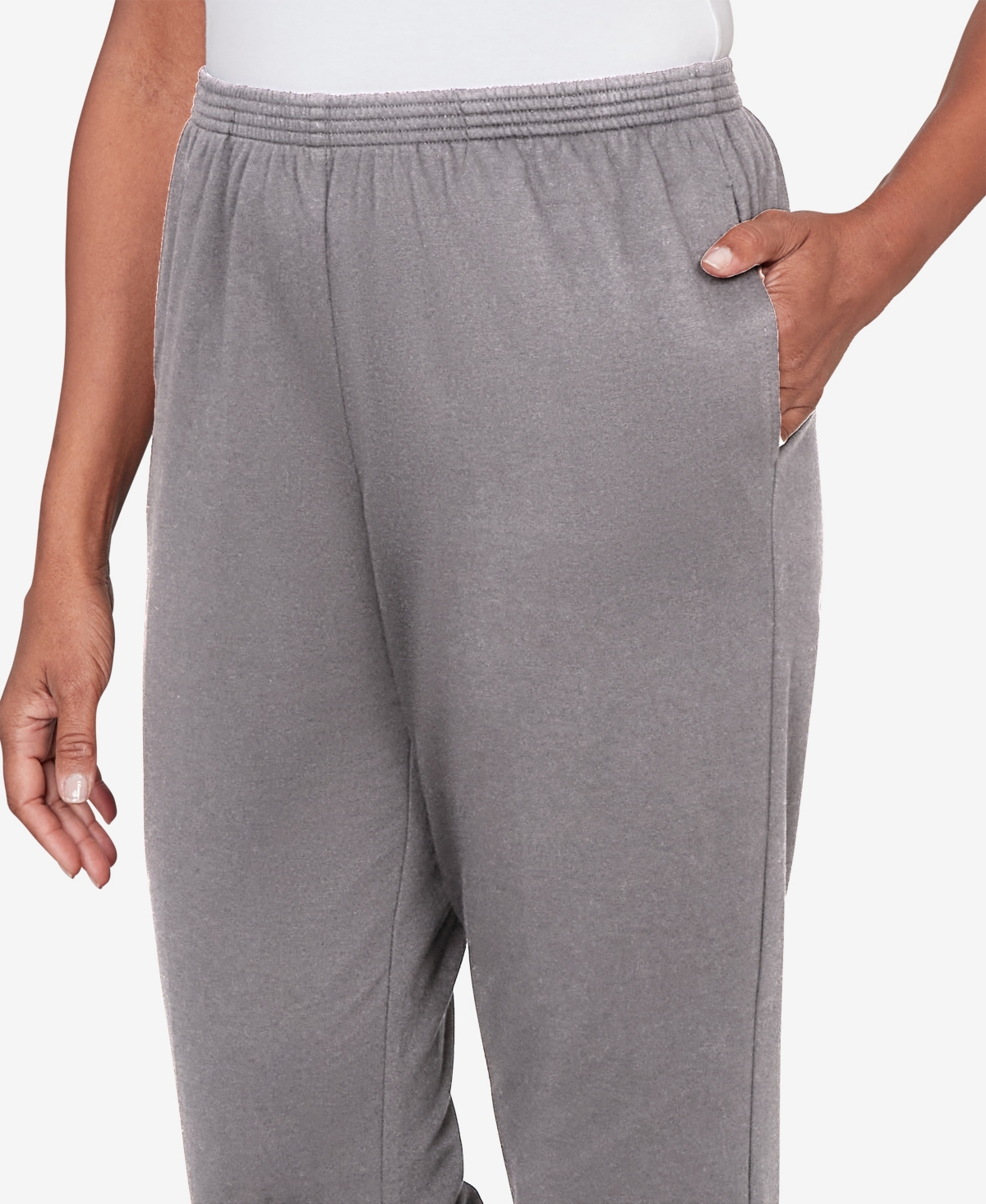 Alfred Dunner Women's Classic French Terry Average Length Pants
