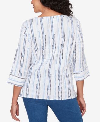 Women's Classic Spliced Jacquard Stripe Top
