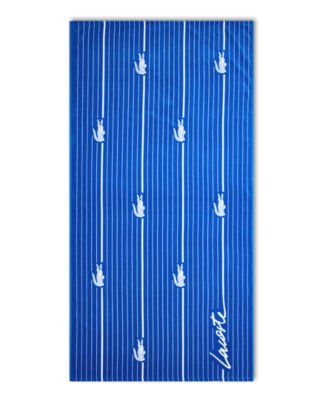 Crocodile Print Shirting Cotton Beach Towel, 36" x 72"