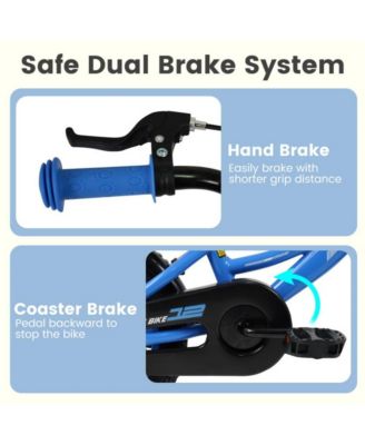 Inch Kids Bike with Training Wheels and Adjustable Seat