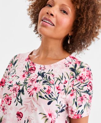 Women's Printed Short-Sleeve T-Shirt Dress