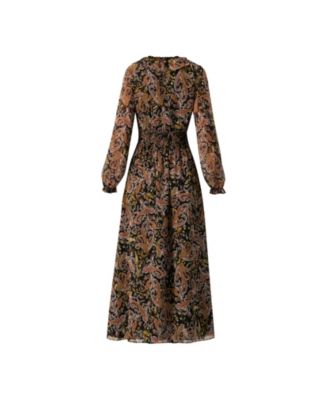 Women's Long Dress with Smock Detail