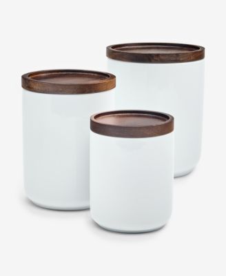 James Ceramic Canisters, Set of 3