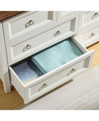 Rustic 7-Drawer Wood Dresser