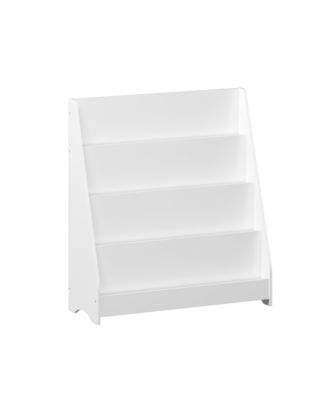 4-Tier Kids Bookshelf, Toddler Book Display Shelves, Helps Keep Bedrooms, Playrooms, and Classrooms Organized,White