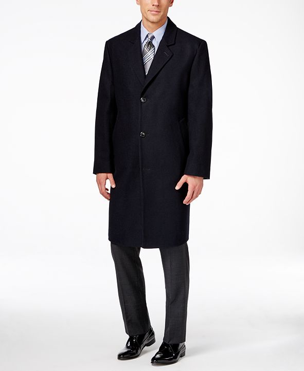 London Fog Big and Tall Signature Wool-Blend Overcoat & Reviews - Coats ...