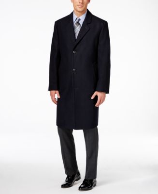 London Fog Big and Tall Signature Wool-Blend Overcoat - Macy's