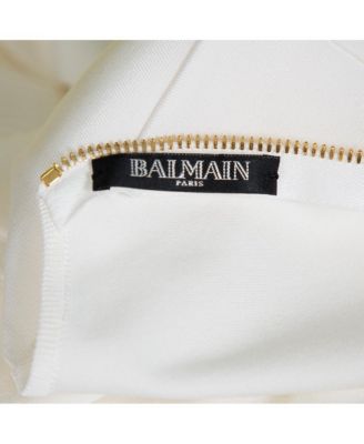 Women's White Textured Knit Lace Up Tie Detail Mini Dress