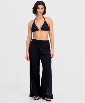 Juniors' Side-Slit Cover-Up Pants