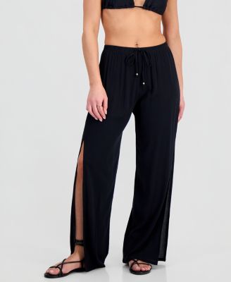 Juniors' Side-Slit Cover-Up Pants