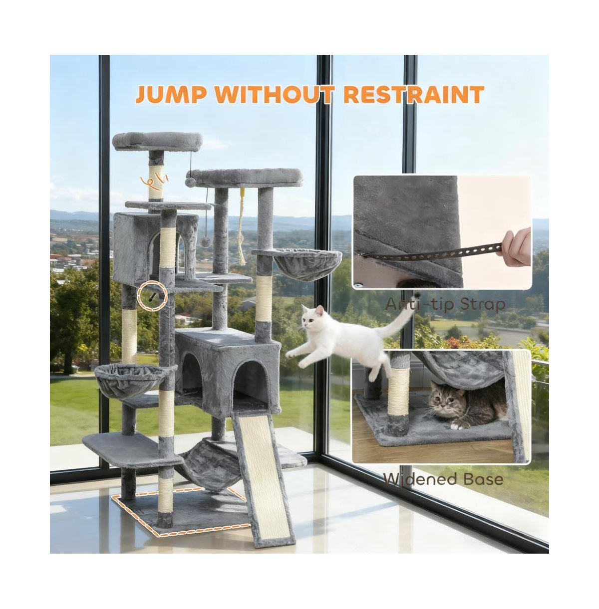 Zeus & Ruta 69 Multi Level Cat Tower Cat Tree