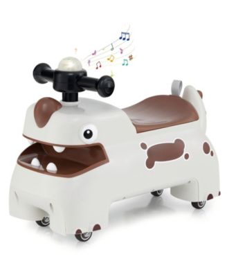 Toddler Ride On Toy Car With LED Lights Sounds And Under Seat Storage