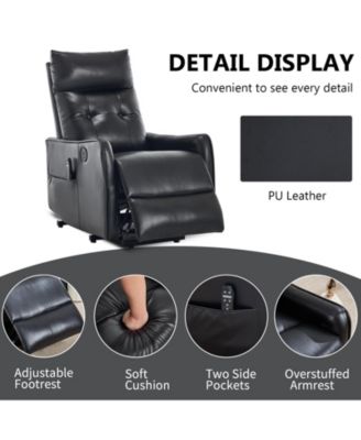Power Lift Recliner Chair with Massage Heavy Duty Motion Mechanism and One USB for Charging