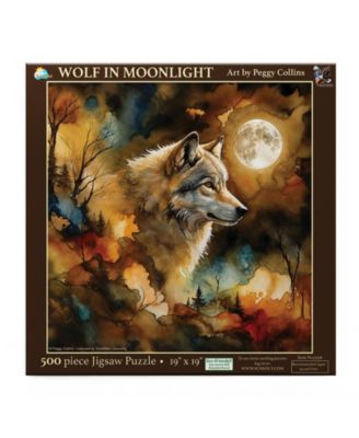 Wolf in Moonlight 500 piece Jigsaw Puzzle for Adults