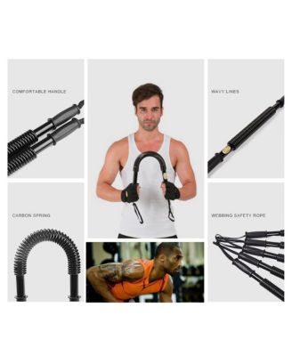 88lb Spring Barbell, Portable Home Gym for a Safe & Effective Chest, Arms and Shoulders Workout