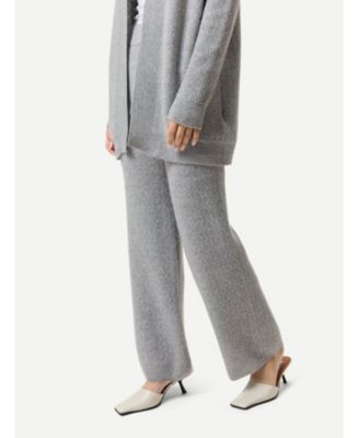 Women's Wide-Leg Ajour Knit Cashmere Pants