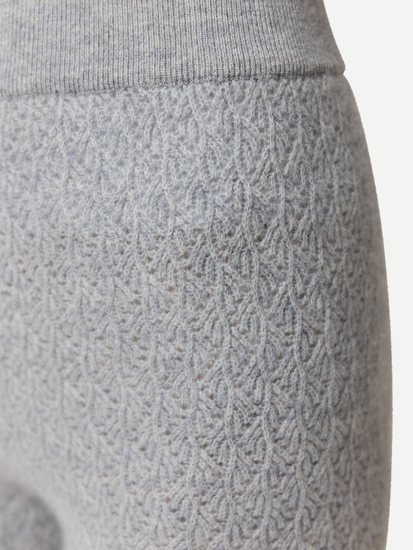 Женские брюки Gobi Cashmere Wide-Leg Ajour Knit Cashmere, цвет: Синий — фото 4