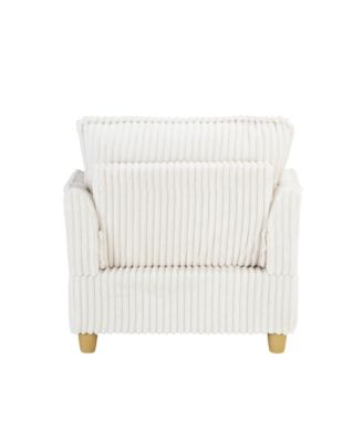 Corduroy Sofa with Ottoman & Pillows - Living Room/Balcony/Study