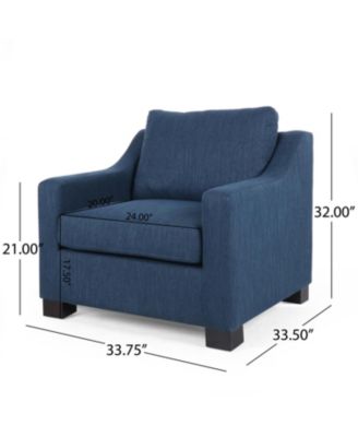 Contemporary Beige Fabric Upholstered Club Chair