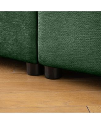 Green Chenille 2-Seater Sofa with Storage