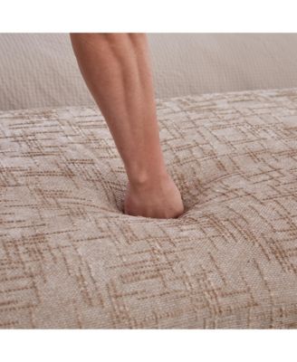 Streamdale Upholstered End of Bed Bench with Armrests & Bolster Pillows - Wheat