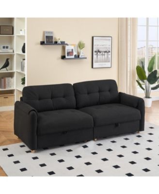 Teddy Cotton Linen Sofa - Black