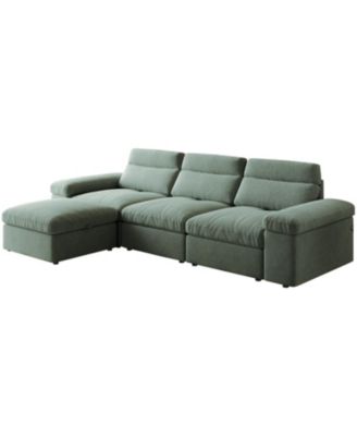 + Modular Sofa + Down & Linen + Adjustable Back & Storage