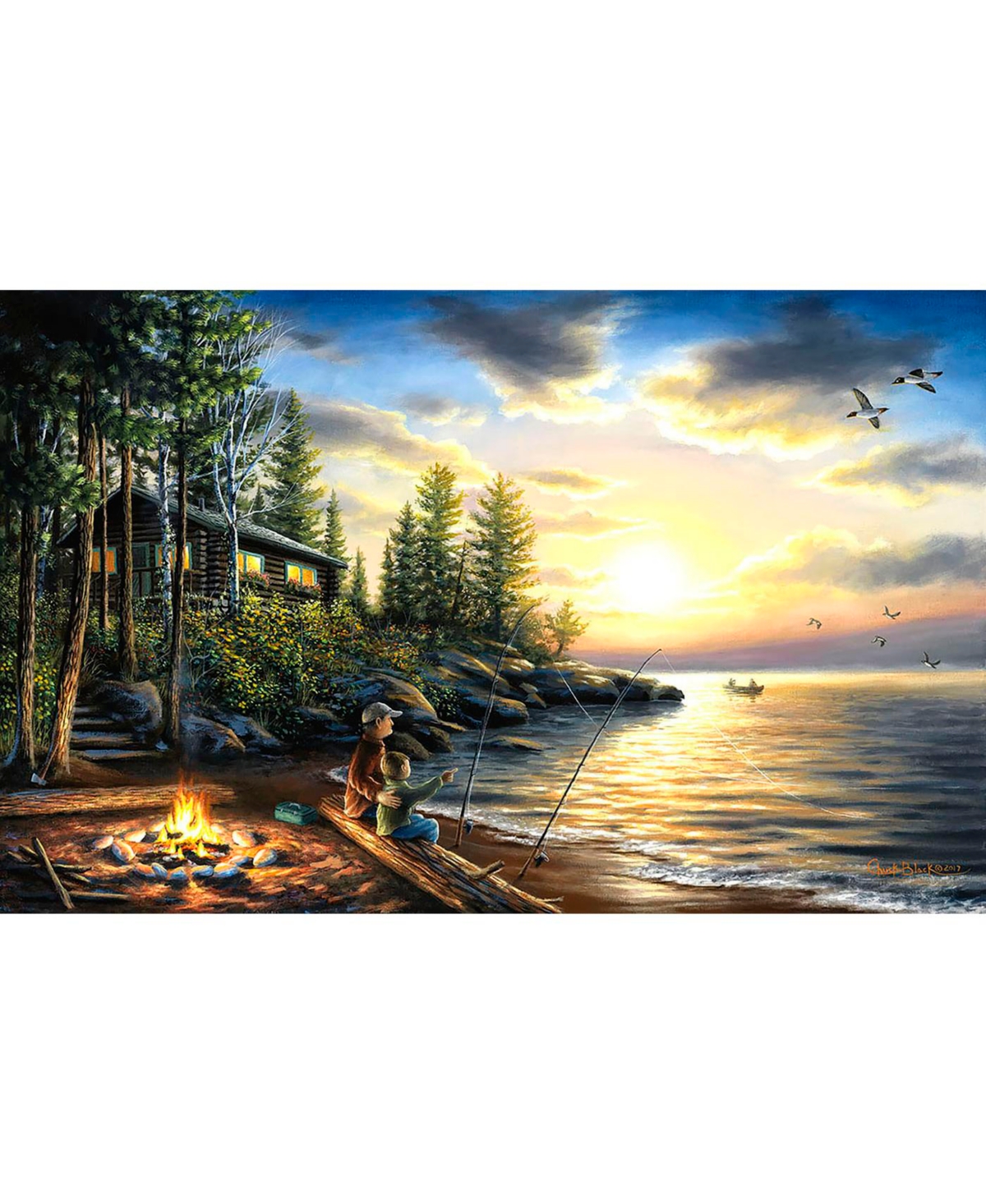 SunsOut Summer Nights 550 piece Jigsaw Puzzle for Adults
