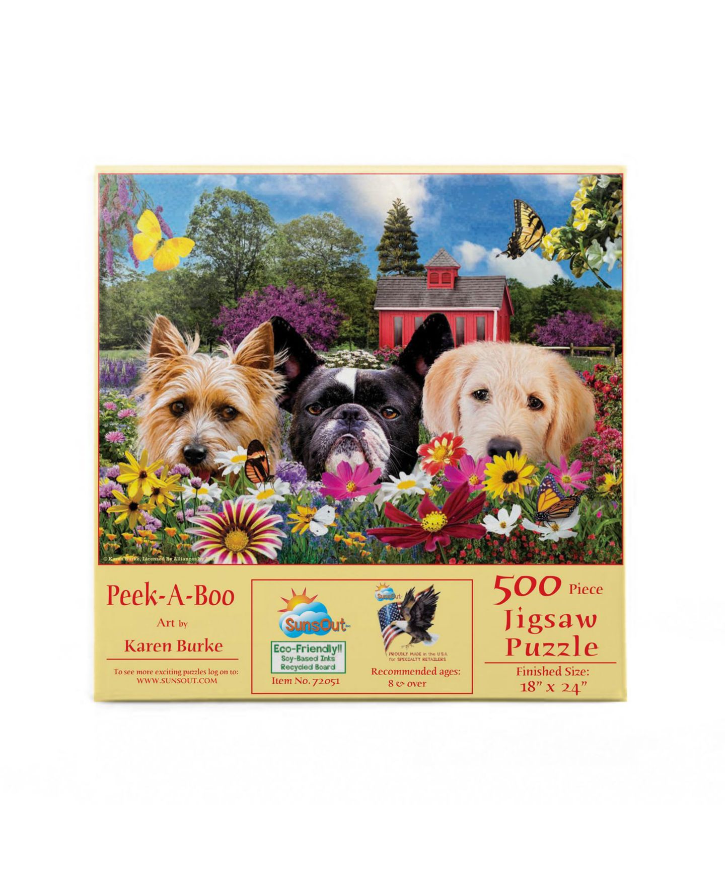 Детский пазл SunsOut Peek-a-Boo Interlocking 500-Piece Jigsaw Puzzle, Ages 8+ — фото 3
