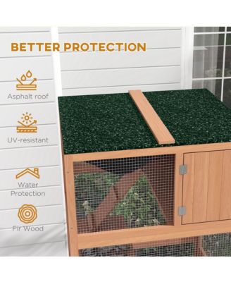 Catio, Outdoor Cat Enclosure House on Wheels with Hammock,