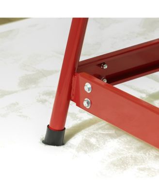 Spring Rocking Horse, Kids Ride on Horse w/ Saddle,