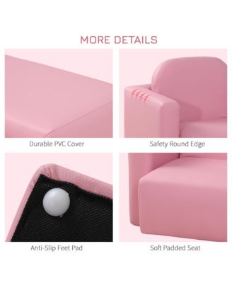 2-in-1 Kids Sofa, Convertible Table and Chair Set,