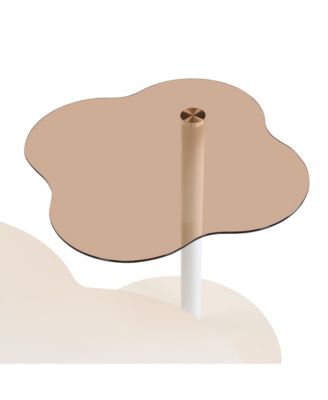 Modern Irregular Coffee Table Set with Glass Top