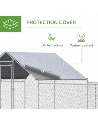 Chicken Run for 12-14 Chickens with Cover for Outdoor, Backyard