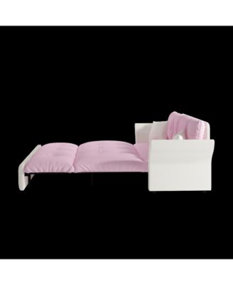 Queen Pull Out Sofa Bed, 3-in-1 Convertible Sleeper, Velvet Loveseat