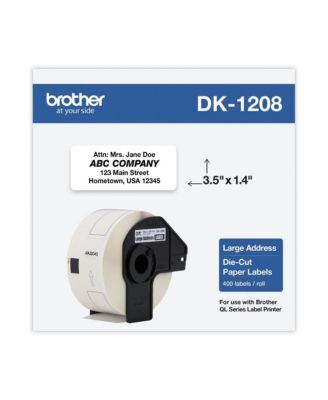 DK1208 1.4 in. x 3.5 in. Die-Cut Address Labels - White (1-Roll
