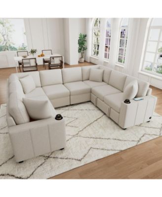 108.7" Sectional Pull-out Sofa Bed