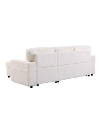 Upholstery Sleeper Sectional Sofa with Storage Space