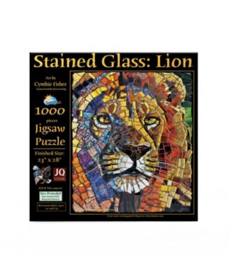 Stained Glass Lion 1000 piece Jigsaw Puzzle for Adults