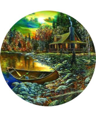 Fall Cabin 500 piece Jigsaw Puzzle for Adults Round