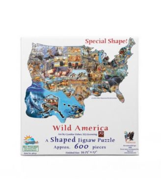 Wild America 600 piece Jigsaw Puzzle for Adults Special Shape