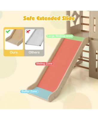 8 in 1 Toddler Wooden Indoor Playground with Climber
