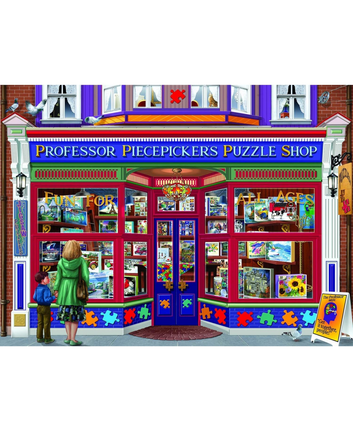 SunsOut Professor Piecepickers Puzzle Shop 1000 piece Jigsaw Puzzle for Adults Mothers Day