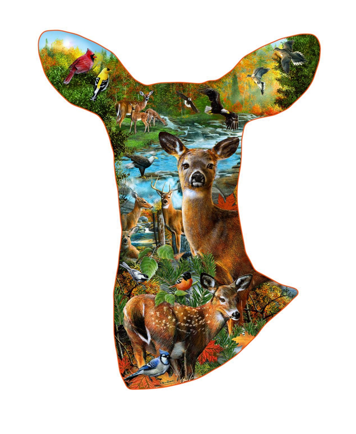 SunsOut Deer Domain 800 piece Jigsaw Puzzle for Adults Special Shape