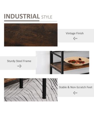 Industrial Ladder Bookshelf with 3 Shelves, 39.25"W x 12.5"D x 36.25"H,