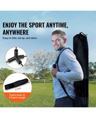 Adjustable Badminton and Volleyball Net, ft Foldable Pickleball Net with Poles, Stand and Carry Bag for Backyard Indoor Outdoor